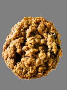 Favorite oatmeal raisin cookie with toffee twist