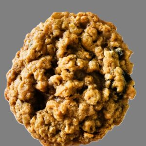 Favorite oatmeal raisin cookie with toffee twist