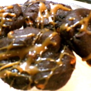 Delicious Salted Caramel chocolate chip with caramel sauce